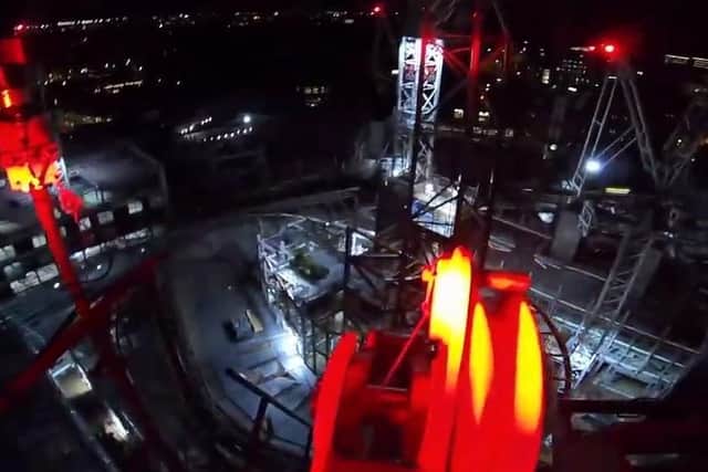 The view from the top of the crane, close to the recognisable red light (Photo: Jaimieboy)