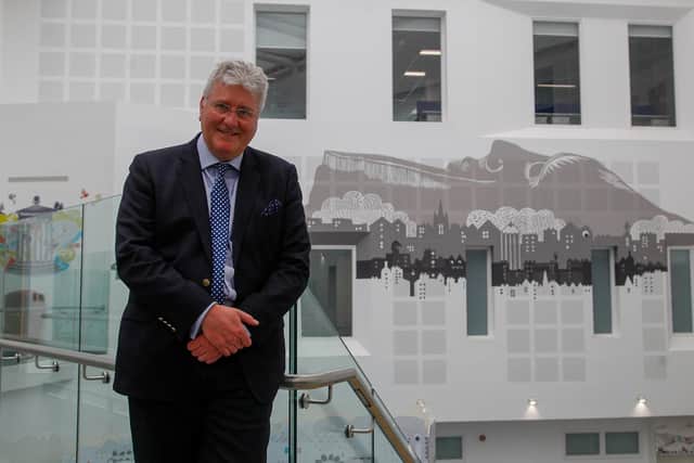 Tim Davison at the media preview to the new Sick Kids Hospital, before Health Secretary Jeane Freeman ordered the delay after last-minute checks revealed the ventilation in critical care areas did not meet the required standard. Pic: Scott Louden.
