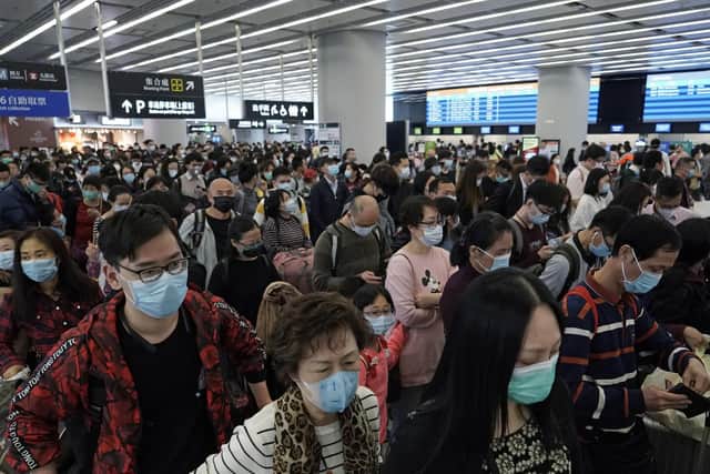 The Chinese Government has effectively locked down Wuhan, cancelling planes and trains there and in the nearby city of Huanggang. Picture: AP