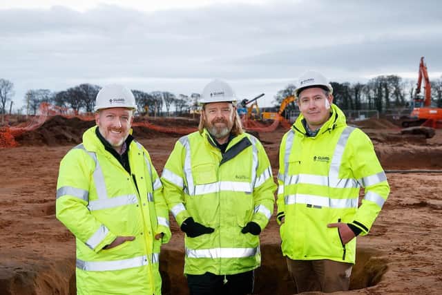 From left: Ronan Toolis, John Atkinson and Warren Bailie of Guard Archaeology. Picture: Scottish Enterprise