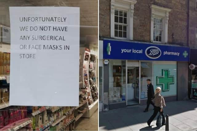 Boots stores across Edinburgh have run out of protective face masks after patients in hospital were tested for the suspected coronavirus     picture: Google