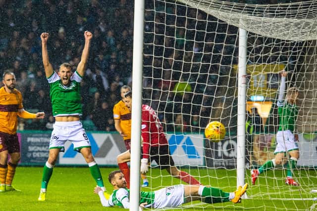 Hibs defeated Motherwell at Easter Road the last time the teams met. Picture: SNS