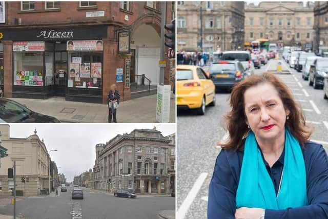 Afreen Fashion & Beauty in Constitution Street is one of the many businesses affected by the trams that will be presenting an artistic gallery this evening    picture: Google/Ian Georgeson