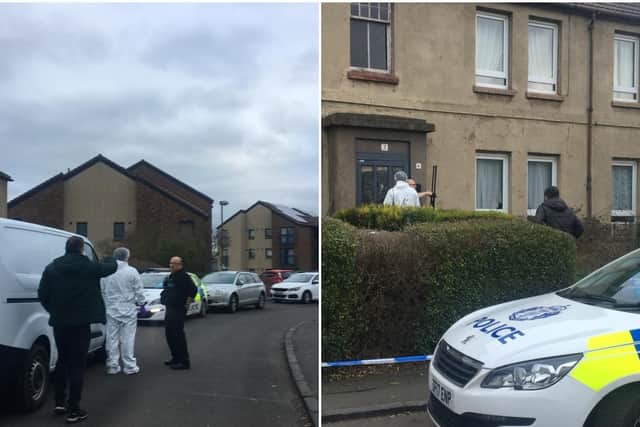 Police tape off property in Restalrig after death of 79-year-old woman   picture: JPI Media