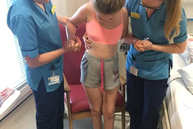 Ellie Allan struggled to walk after her injury.