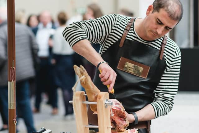 Head carver Raul, known as 'Mr Jamon,' will work together with head oyster shucker Ferran Seguer (The Oysterman) to serve jamon iberico and oysters at Le Di-Vin