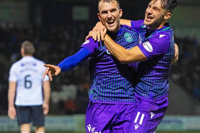 Hibs defeated St Mirren in Paisley in the last match between the sides. Picture: SNS