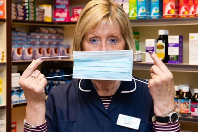 Janette Currie has been looking after the face mask orders. Pic: Ian Georgeson