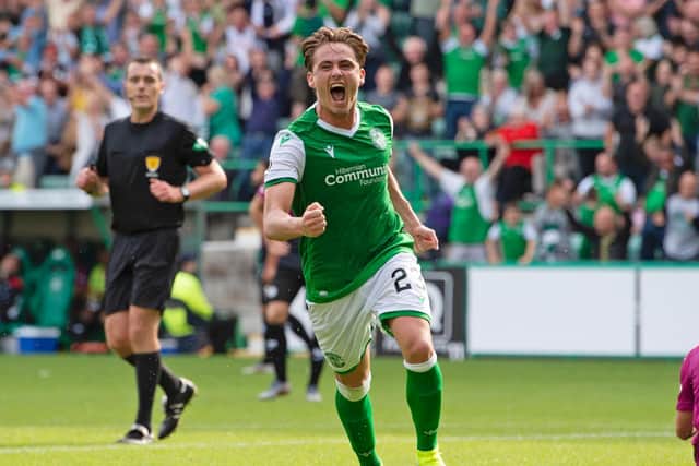 Scott Allan netted the winner in the previous fixture between the sides at Easter Road. Picture: SNS