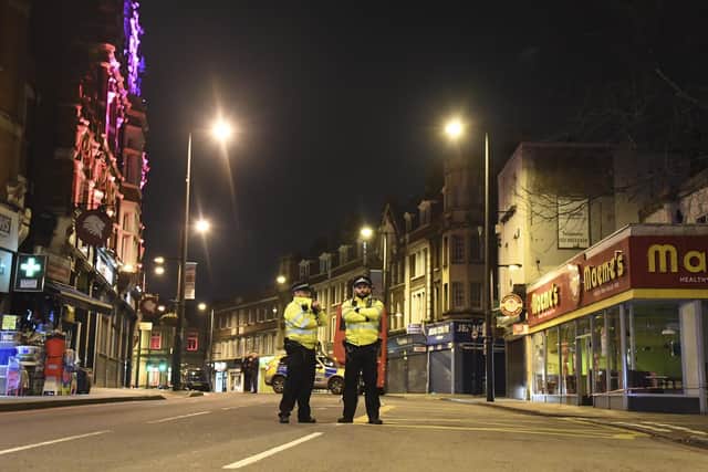 Scotland Yard said one victim was in a life-threatening condition in hospital following the incident on Streatham High Road yesterday afternoon. Picture: AP