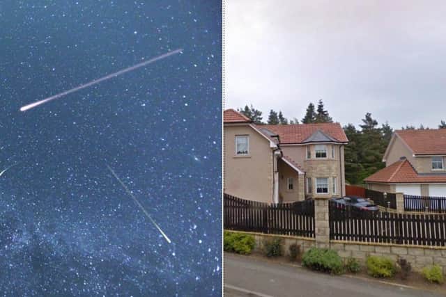 The 'meteor' was spotted in Haddington.
