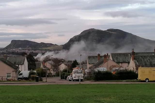 Smoke billows out fro Liberton Primary School. Pic: Edinburgh Crime and Breaking Incidents/ Abigail Tittley