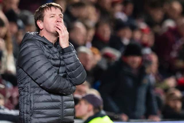 There's plenty to ponder for Hearts boss Daniel Stendel. Picture: SNS