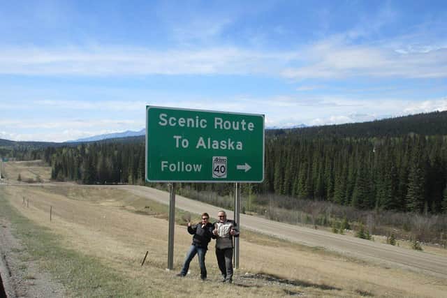 Lynn and Mike Aitken decided to take the trip after they saw a sign marking the 'Scenic Route to Alaska'.