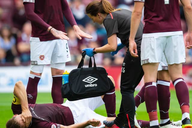 Many fans point to the injury sustained against Celtic at the start of last season as a turning point in his second spell at the club. Picture: SNS