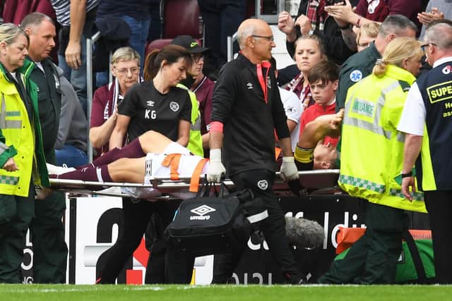 The injury against Celtic last season proved to be a turning point in his second Hearts spell. Picture: SNS