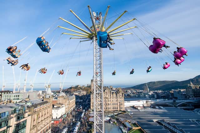The Star Flyer is one of the major attractions in East Princes Street Gardens over the festive season.