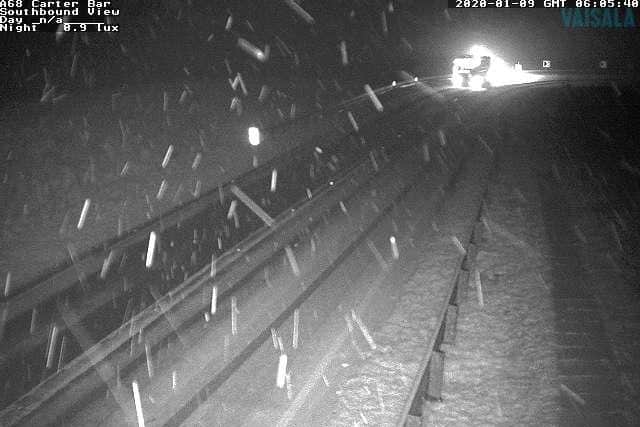 Snow has already hit roads in the Borders as Edinburgh is predicted sleet later this morning.