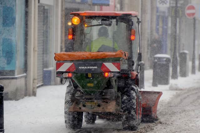 Stock image: Gritters and snowploughs have been clearing roads overnight.