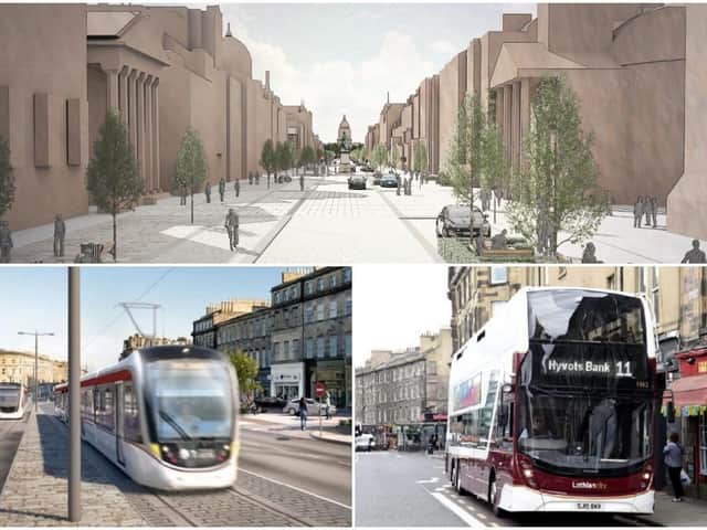 George Street is set to be pedestrianised while tram and bus networks will be expanded by Edinburgh City Council