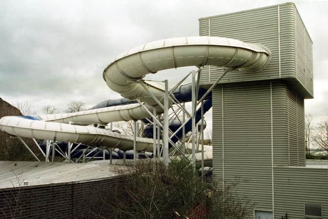 The flumes pictured in 1999.