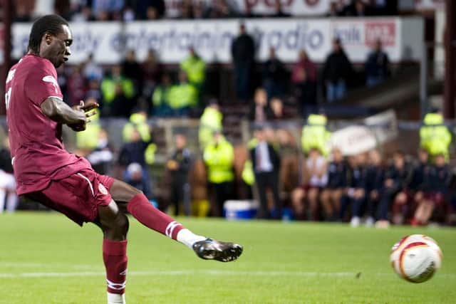 The last time the teams met was in the League Cup in 2008. Hearts lost on penalties at Tynecastle. Picture: SNS