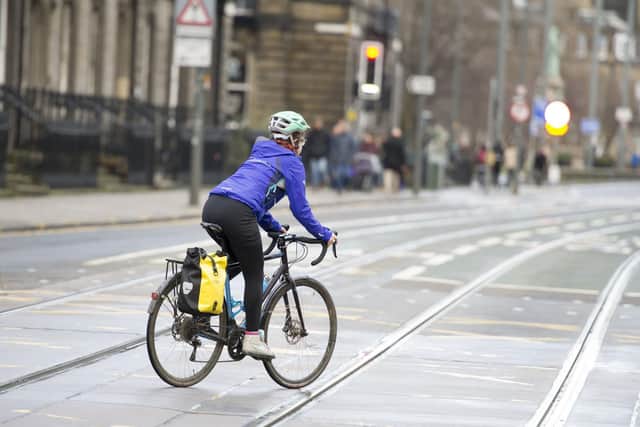 More than 30 cyclists fell off their bikes due to the trams