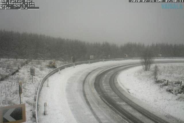 Snow is already falling in the Borders.