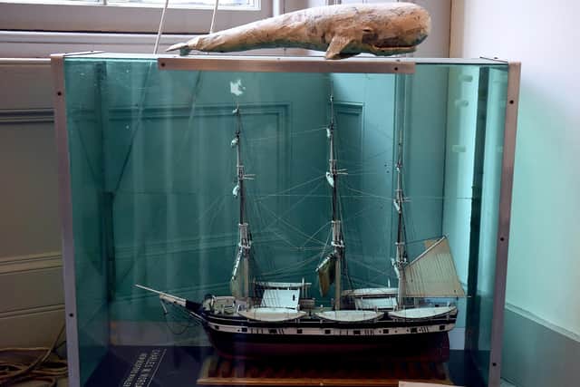 The Library houses a model of the Pequod, Captain Ahab's ship in Herman Melville's Moby Dick.