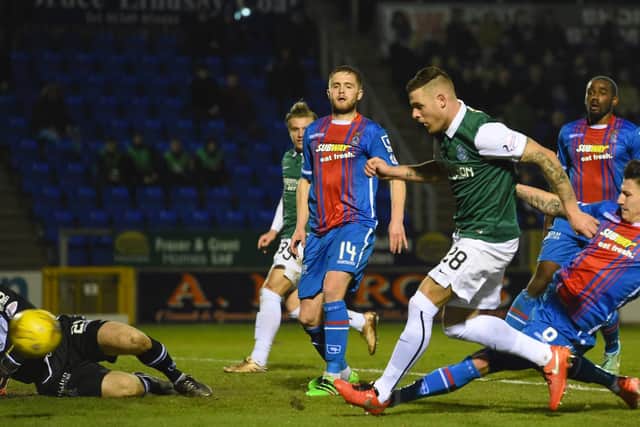 The last time Hibs faced Inverness CT was in the Scottish Cup in March 2016 with the Edinburgh side winning after a replay. Picture: SNS