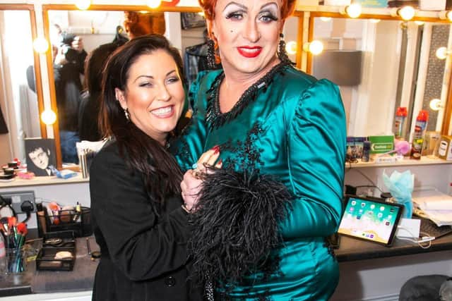 Shane Richie as Loco Chanelle gets a visit from EastEnders' co-star Jessie Wallace