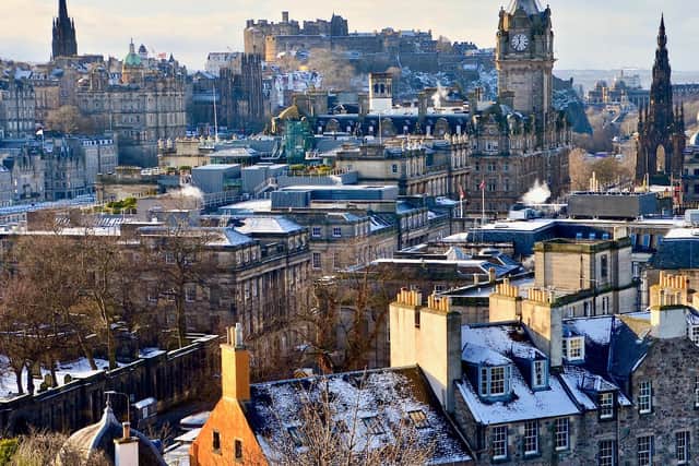 Wintry showers are forecast for Edinburgh and the Lothians