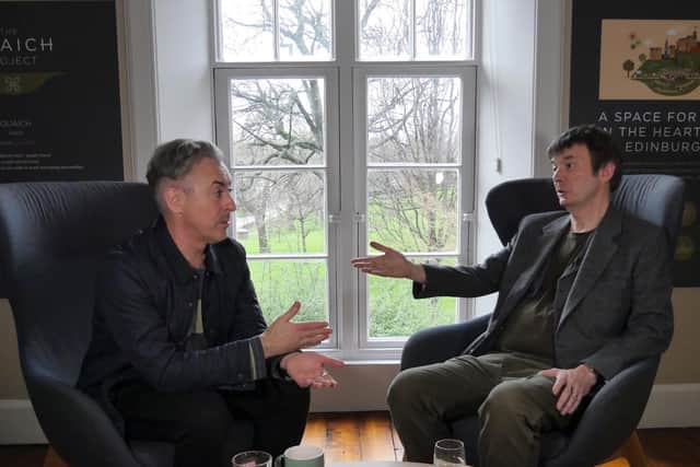 Alan Cumming and Ian Rankin have recorded a video discussing the plans to overhaul Princes Street Gardens.