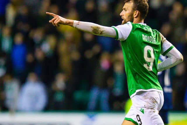 Hibs striker Christian Doidge has been backed to be in among the goals this weekend. Picture: SNS