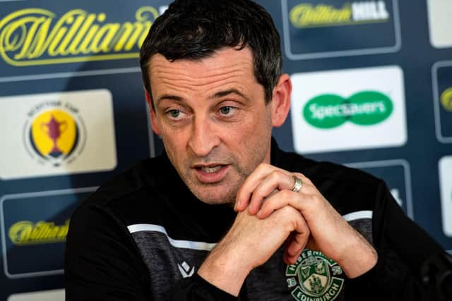 Hibs manager Jack Ross looks ahead to Sunday's game. Picture: SNS