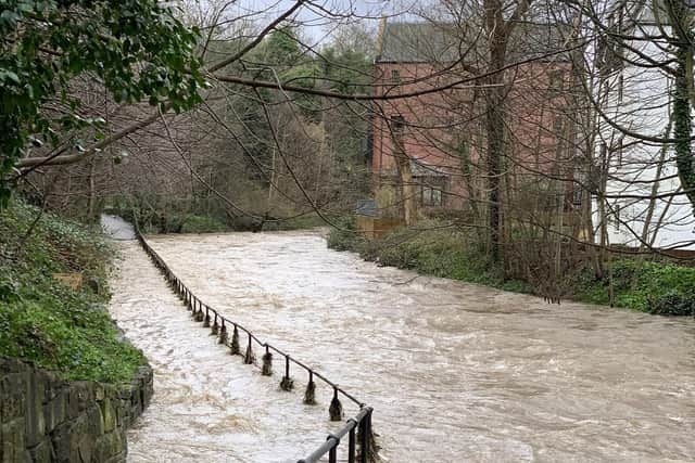 The Water of Leith burst its banks after heavy rainfall.