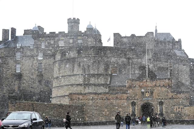 Edinburgh Castle closed yesterday due to the conditions