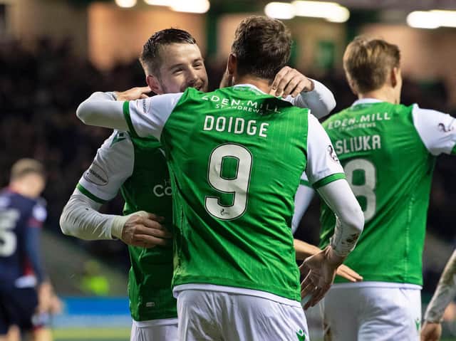 Marc McNulty and Christian Doidge netted against Ross County. Pic: SNS