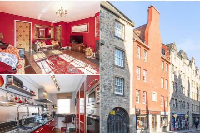 Number 191/4 Canongate, Edinburgh is on the market for offers over 345,000 and comes with a surprisingly regal feature. Picture: McEwan Fraser Legal