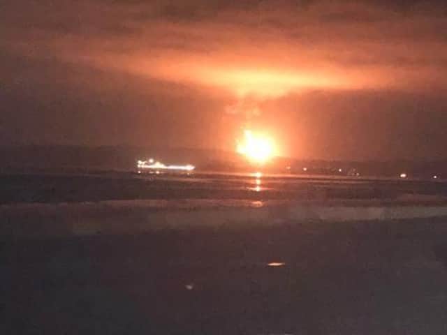 The flare could be seen from Cramond. (Pic: Angela Hughes)