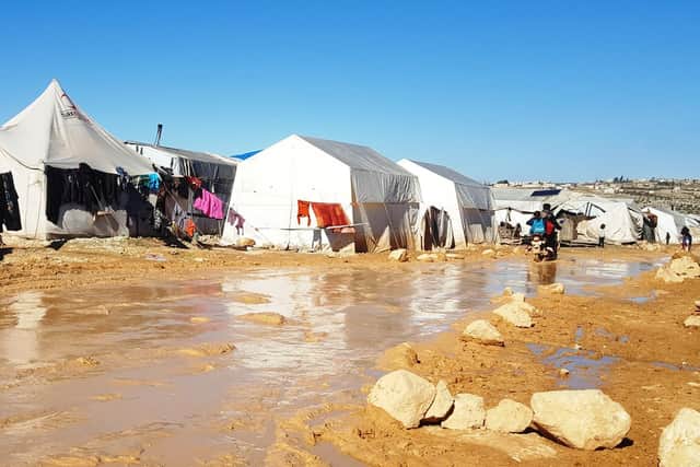 Refugee tents in Idlib.