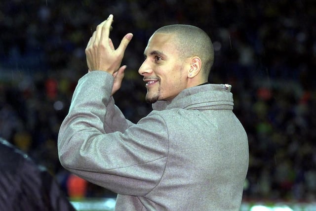 Leeds United's new £18 million signing Rio Ferdinand was introduced to the supporters at Elland Road ahead of the clash with Arsenal.