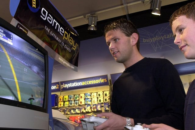 Eirik Bakke opened the new Gameplay store at the White Rose Centre ahead of Leeds United's clash with Arsenal at Elland Road. He enjoyed a game on the Dreamcast against Kai Stephenson, 13, from Kippax.