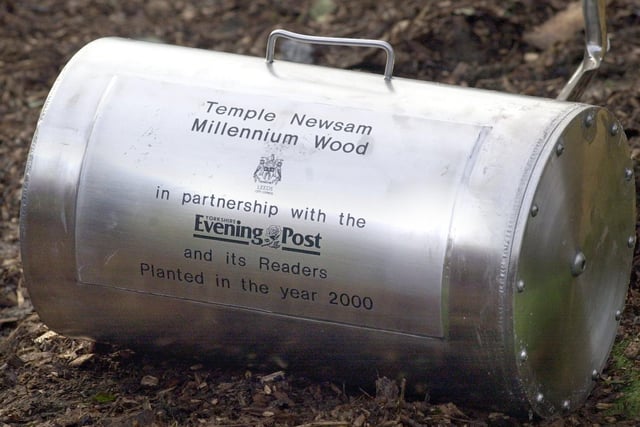 This time capsule was buried at Millennium Wood near Temple Newsam.