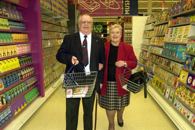 James and Rene Norman were the first shoppers in the new Tesco Extra at Seacroft. The couple won a 'Mr and Mrs' style competition to officially open the store.