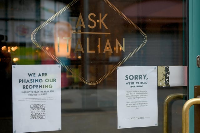 Restaurants, pubs and bars were also forced to close until December 2 - and are only able to operate as takeaway or delivery only.