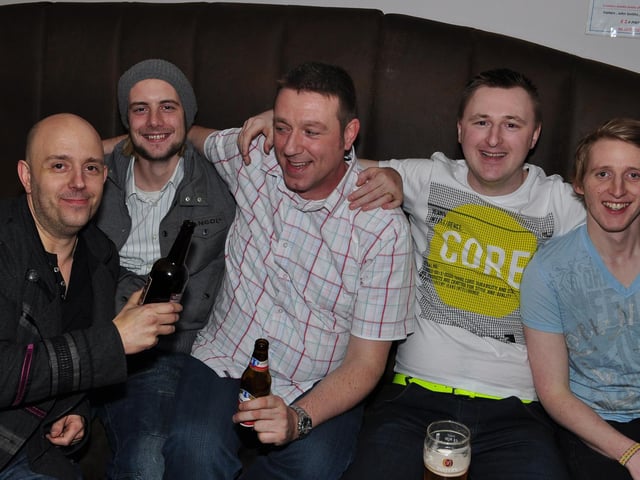 Dave, Dan, Andy, Mark and Jamie, in 2012.