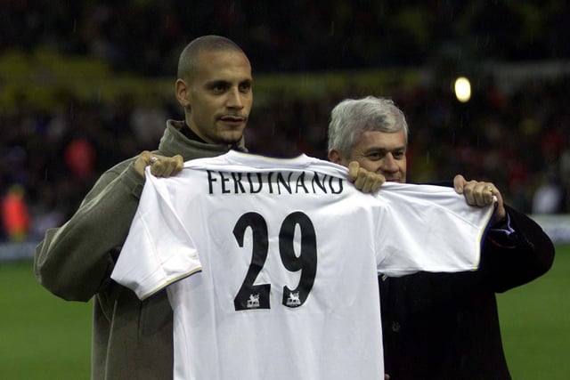 New £18 million signing Rio Ferdinand was introduced to the Elland Road faithful before kick-off.