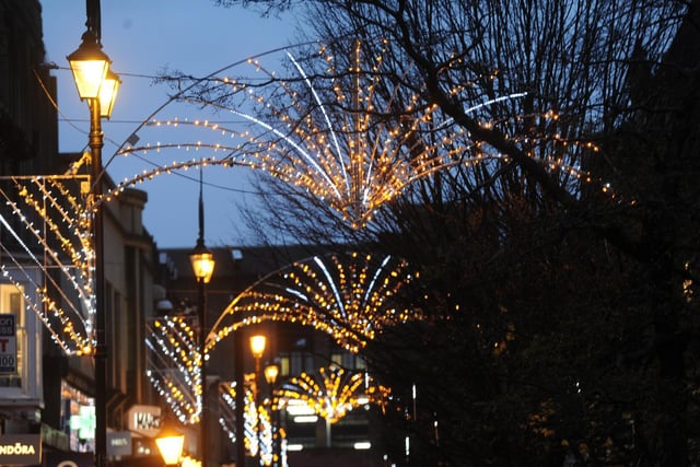 The lights in Harrogate town centre.
