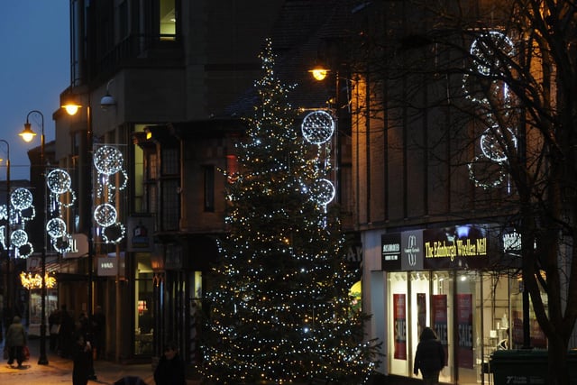 The lights in Harrogate town centre.
